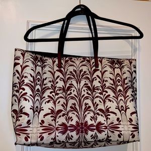 Tory Burch Tote 💗🎀💕🎀 LEATHER TRIM DUAL SHOULDER STRAPS CANVAS LINING